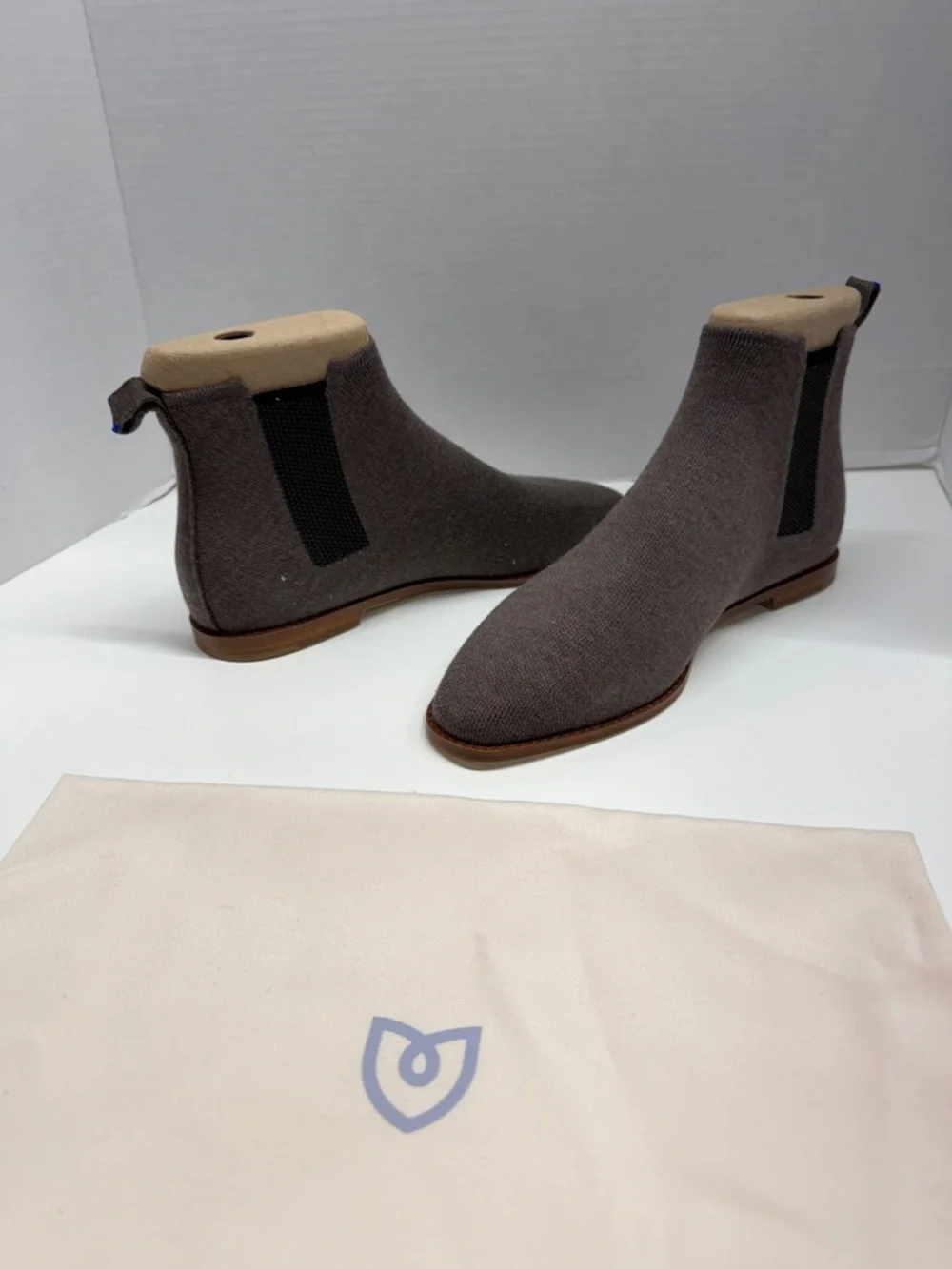 Rothy's The Merino Chelsea Boot Knit Boots Brown Sugar New Mens Size US 10